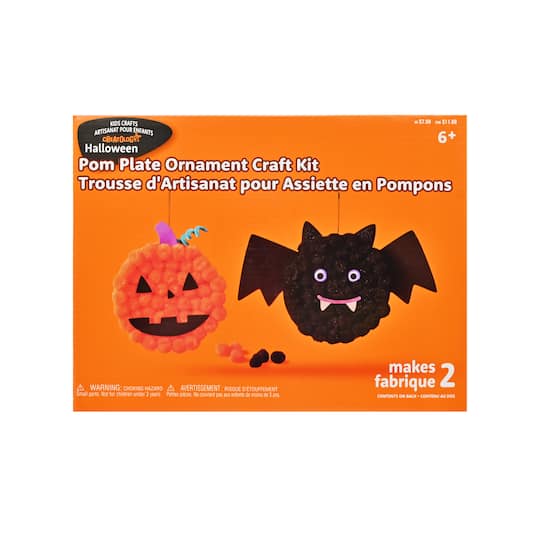 Michaels, Pom Plate Ornament Craft Kit by Creatology™ – Category: Kids Halloween Crafts